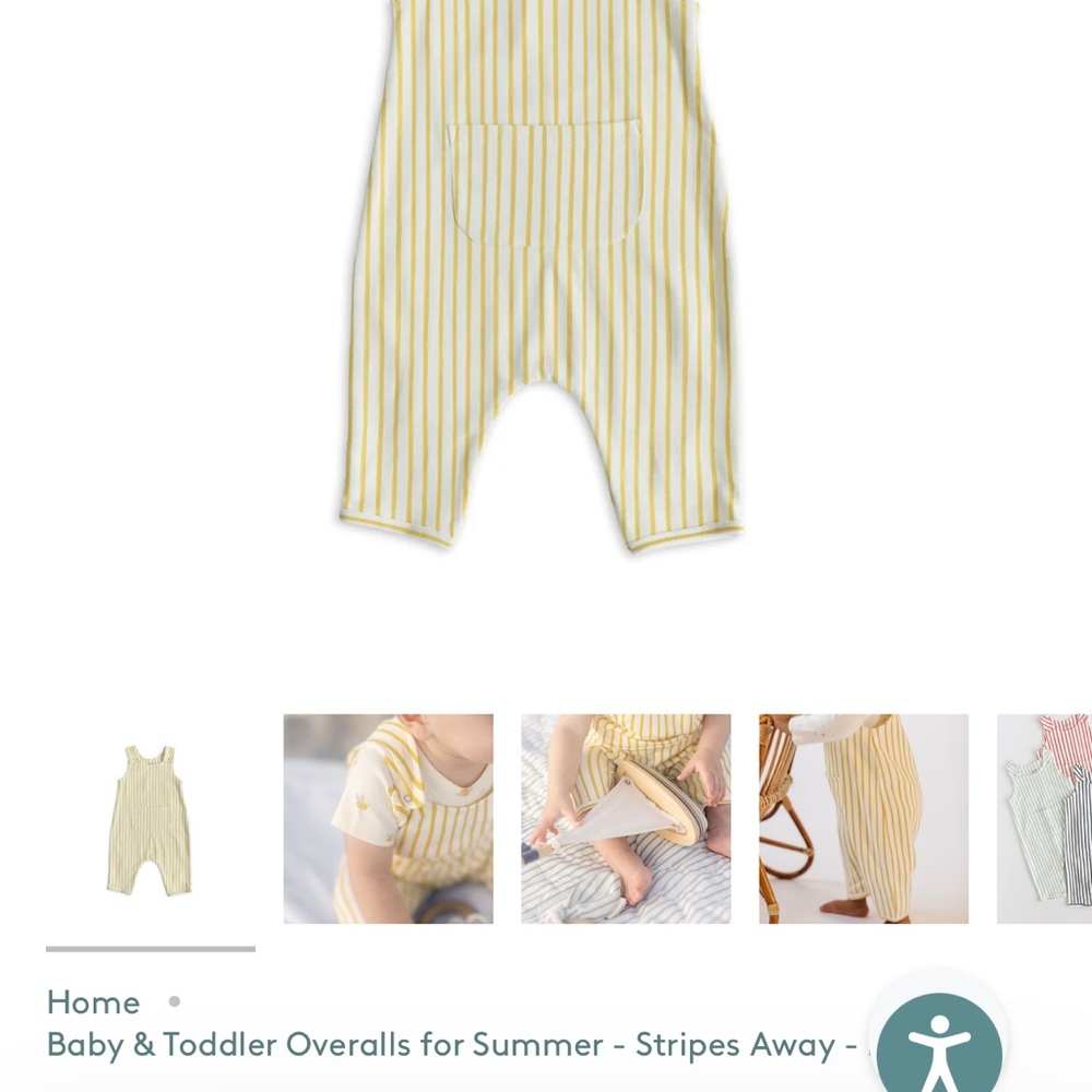 Pehr Striped Baby Overalls